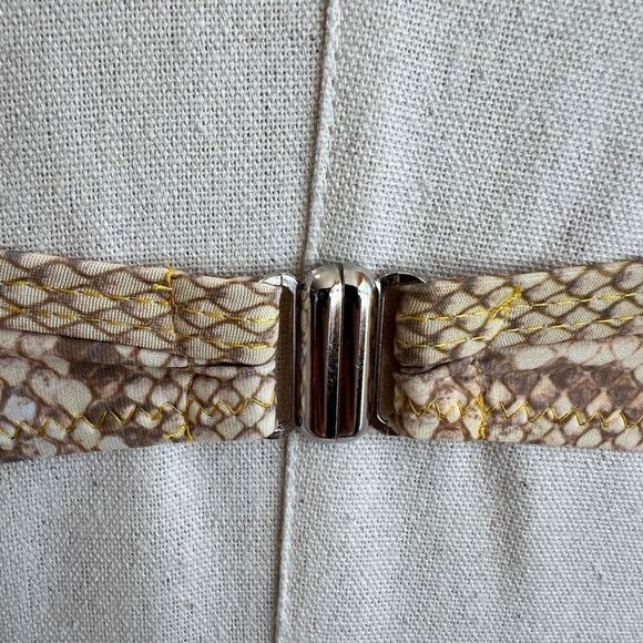 Romwe Underwire Snakeskin Print Bikini Swimsuit Top Size Small Yellow and Tan - Picture 7 of 12